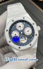 Audemars Piguet Perpetual Calendar White PVD Casing Blue Dial 41MM Swiss APS Replica Watch 03