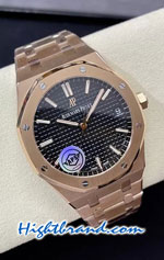 Audemars Piguet Royal Oak Rose Gold Black Dial 41MM Swiss APS V2 Replica Watch 02