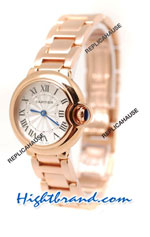Cartier Ballon Rose Gold Ladies Swiss Replica Watch 02
