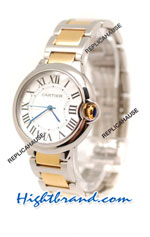 Cartier Ballon Mid Sized Two Tone Swiss Replica Watch 04