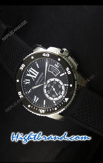 Cartier De Calibre Black Dial Swiss Replica Watch 09