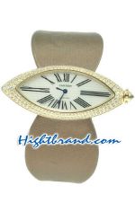 Cartier Gold Swiss Replica Watch Ladies 01