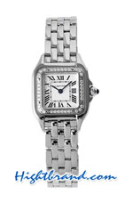Cartier Panthere Diamond Stainless Steel Casing Ladies 22MM Swiss BVF Replica Watch 03
