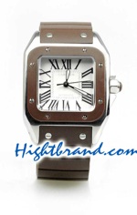 Cartier Santos 100 - Ladies Swiss Replica Watch 02