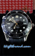 Omega 007 Seamaster Black Dial Rubble 42mm Replica Watch 08