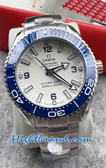 Omega Seamaster Ultra Deep Blue Ceramic White Dial 44mm Replica Watch 06