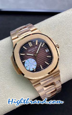Patek Philippe Nautilus Rose Gold 5711/1R-001 Brown Dial Swiss GR Replica Watch 03