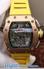 Richard Mille RM011-03 One Piece Black Forged Gold Case Swiss Replica Watch 06<font color=red>หมดชั่วคราว</font>