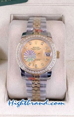 Rolex Datejust Diamond Gold Dial Jubilee 28MM Swiss Replica Watch 06