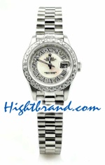 Rolex Replica Datejust Silver Ladies Watch 01
