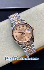 Rolex Datejust Rose Gold 31MM Gold Dial Swiss EW Replica Watch 02