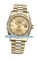 Rolex Day Date Gold Swiss Watch 4