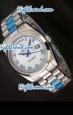 Rolex Replica Day Date II Silver Swiss Watch - 41MM 04