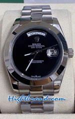 Rolex Day Date II Black Dial 41mm Replica Watch 01