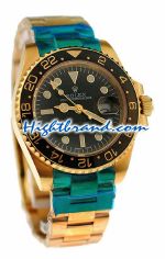 Rolex Replica Gold GMT Masters II Watch 08