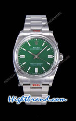 Rolex Oyster Perpetual 41MM Cal.3230 Green Dial Swiss Replica Watch 08