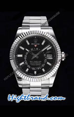 Rolex Sky Dweller Black Dial Swiss Replica Watch 02