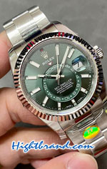 Rolex Sky Dweller Green Dial 42mm Swiss ZF Replica Watch 03
