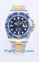 Rolex Submariner Two Tone Gold 3235 Blue Dial 41mm Swiss Noob Replica Watch 1