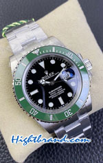 Rolex Submariner Starbucks Black Dial Green Ceramic 41mm 3235 Swiss Replica Watch 03