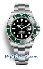 Rolex Submariner Black Dial LV Kermit Green 41mm Swiss 3235 Replica Watch 02