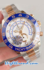 Rolex Yachtmaster II Two Tone Working Stopwatch Swiss JF Replica Watch 03