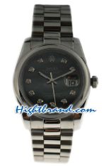 Rolex Datejust Silver - Black Pearl watch 01