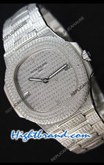 Patek Philippe Nautilus Diamonds Swiss Replica Watch 03