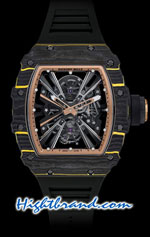 Richard Mille RM12-01 Black Forged Carbon and Gold Case Tourbillon Swiss Replica Watch 01