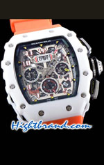 Richard Mille RM011-03 One Piece Black Forged Ceramic Case Swiss Replica Watch 05<font color=red>หมดชั่วคราว</font>