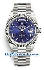 Rolex Day Date Dark Blue Dial 40MM Swiss Replica Watch 04
