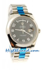 Rolex Replica Day Date Silver Swiss Watch 14