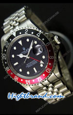 Rolex Replica GMT Masters II Black Red - Swiss Watch 12