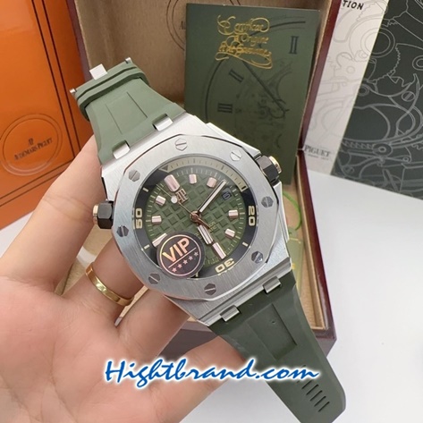 Audemars Piguet Diver Green Dial Rubble 42mm Replica Watch 05