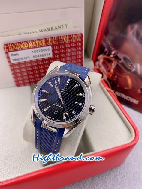 Omega Seamaster Blue Dial Rubble 42mm Replica Watch 05