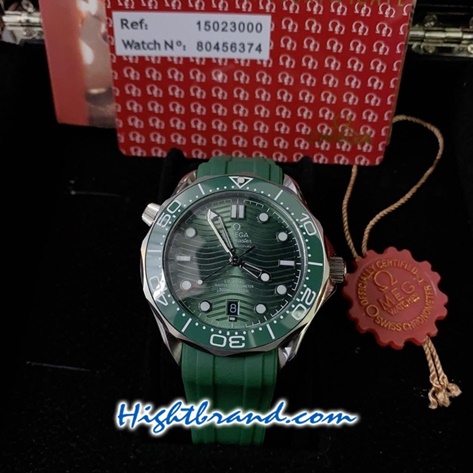 Omega Seamaster Green Dial Rubble 42mm Replica Watch 09