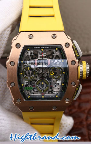 Richard Mille RM011-03 One Piece Black Forged Gold Case Swiss Replica Watch 06<font color=red>หมดชั่วคราว</font>