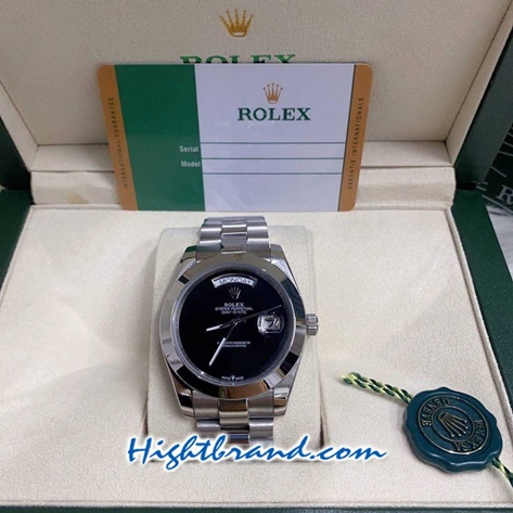 Rolex Day Date II Black Dial 41mm Replica Watch 01