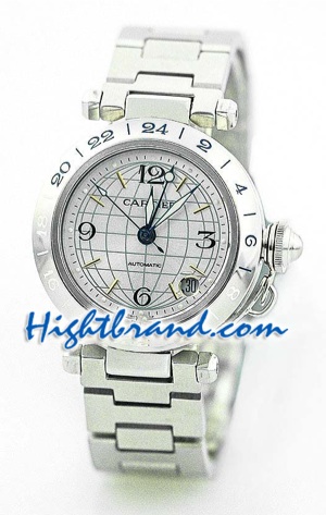 Cartier De Pasha Swiss GMT Replica Watch 5