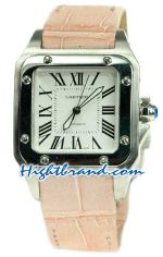 Cartier Santos 100 Swiss Mid Sized Replica Watch 01