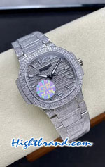 Patek Philippe Nautilus 7118/1450G-001 Diamond Dial Ladies Swiss GR Replica Watch 05