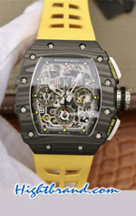 Richard Mille RM011-03 One Piece Black Forged Carbon Case Swiss Replica Watch 08
