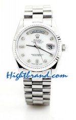 Rolex Day Date Silver Swiss Watch 8