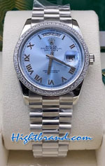 Rolex Day Date Blue Dial Diamond 36mm Replica Watch 13