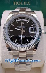 Rolex Day Date II Black Dial 41mm Replica Watch 08
