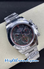 Rolex Daytona Black and Red Dial 4130 Swiss Clean Replica Watch 03