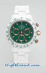 Rolex Daytona AET Full Ceramic Strap Green Dial Rose Gold Swiss Replica Watch 04