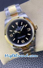 Rolex Explorer I Two Tone Black Dial 36mm Swiss EW Replica Watch 01