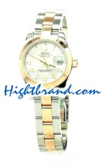 Rolex Replica Ladies Datejust Pink Gold Watch 01