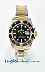 Rolex Submariner Two Tone Gold 3135 Black Dial Swiss Clean Replica Watch 5